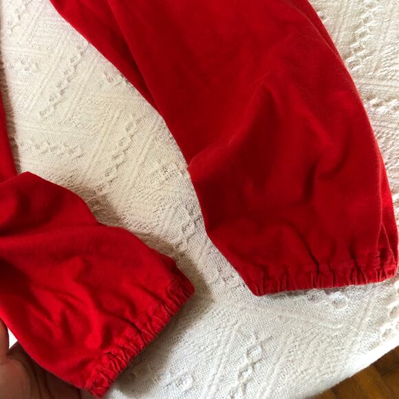 VTG 90s Russel Athletics Sweatpants M Red Lightweight 100% Cotton Pockets USA - Picture 4 of 10